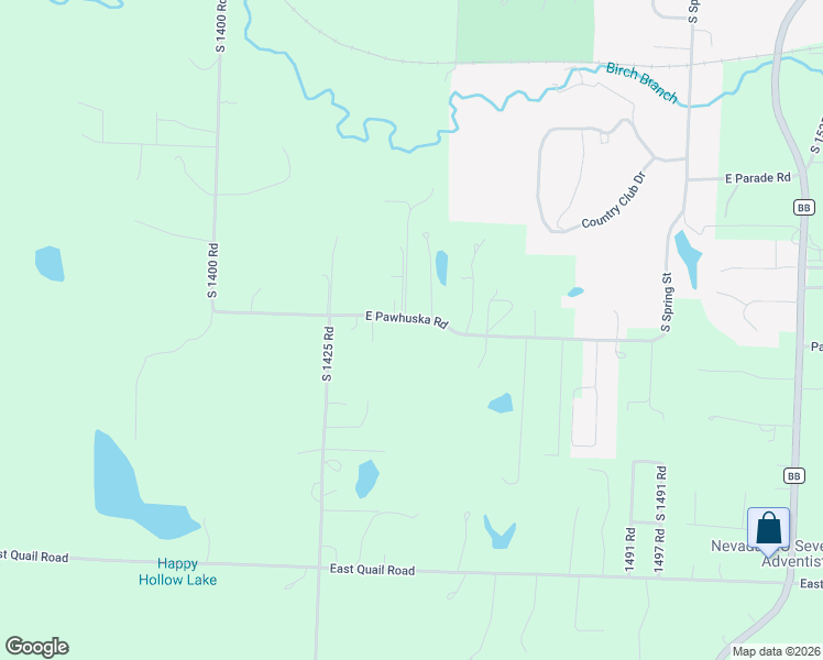 map of restaurants, bars, coffee shops, grocery stores, and more near 18474 1445 Road in Nevada