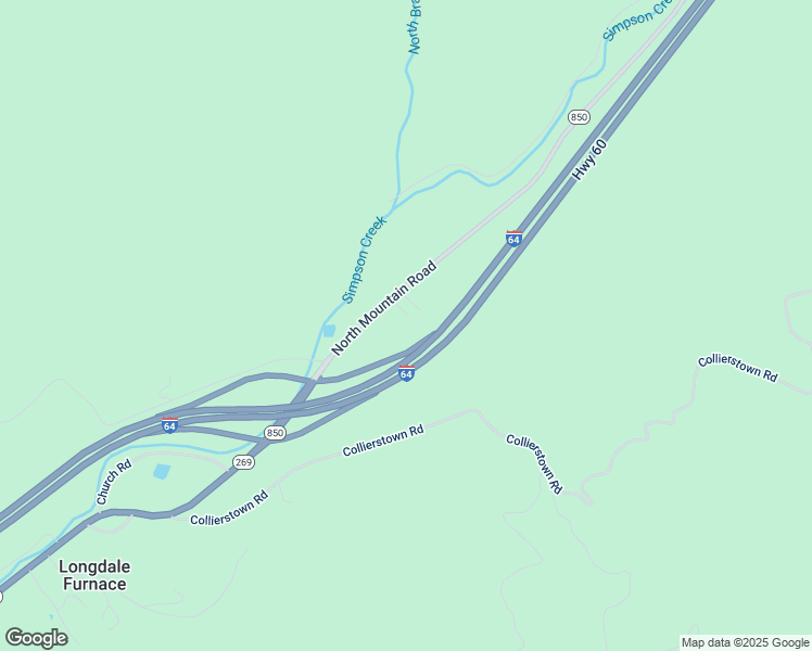 map of restaurants, bars, coffee shops, grocery stores, and more near 6905 North Mountain Road in Clifton Forge