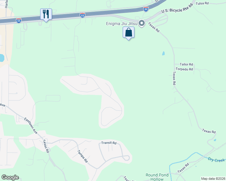 map of restaurants, bars, coffee shops, grocery stores, and more near 105 Locust Court in Saint Robert