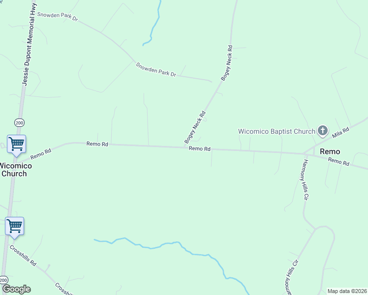 map of restaurants, bars, coffee shops, grocery stores, and more near 145 Bogey Neck Road in Heathsville