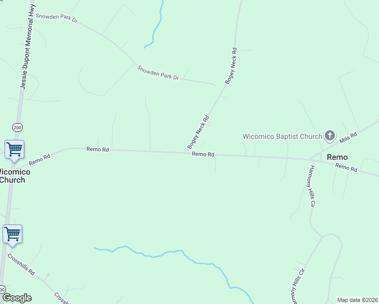 map of restaurants, bars, coffee shops, grocery stores, and more near 145-149 Bogey Neck Road in Heathsville