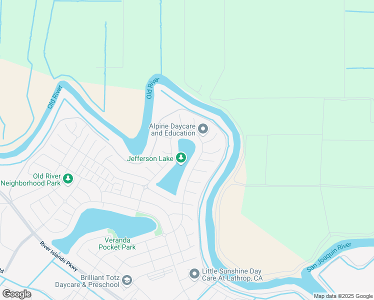 map of restaurants, bars, coffee shops, grocery stores, and more near 16400 Cohen Road in Lathrop