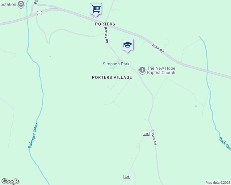 map of restaurants, bars, coffee shops, grocery stores, and more near 2995 Simpson Lane in Esmont