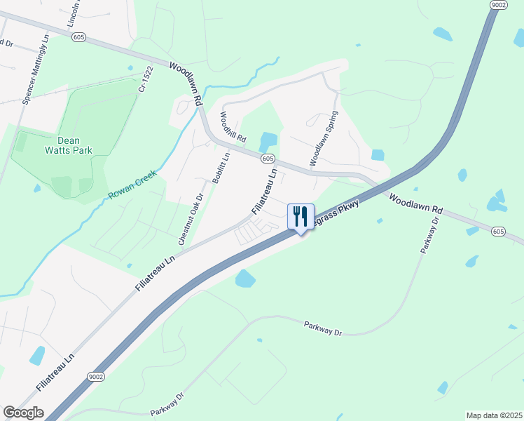 map of restaurants, bars, coffee shops, grocery stores, and more near 103 Graystone Court in Bardstown