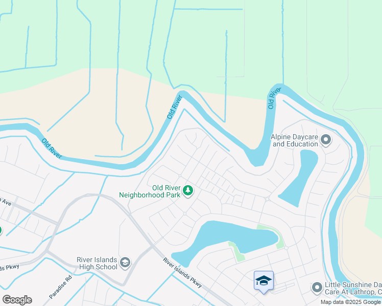 map of restaurants, bars, coffee shops, grocery stores, and more near 16326 Cohen Road in Lathrop
