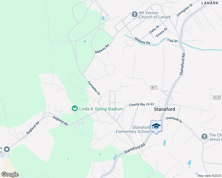 map of restaurants, bars, coffee shops, grocery stores, and more near 251 Lynwood Drive in Beckley