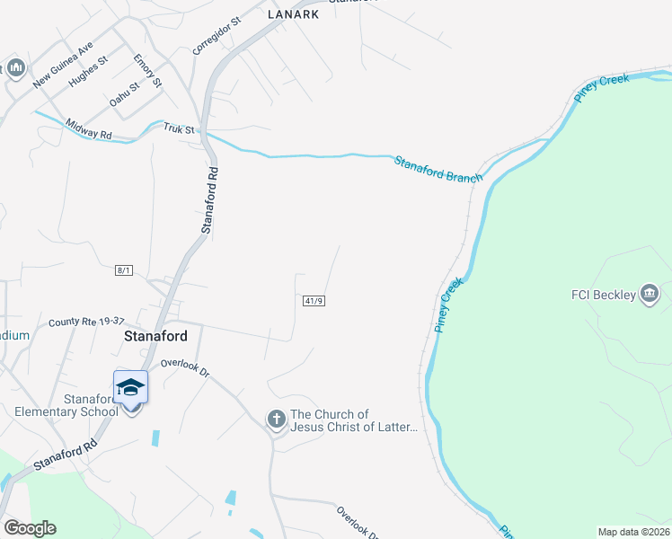 map of restaurants, bars, coffee shops, grocery stores, and more near 476 Hoist Road in Beckley