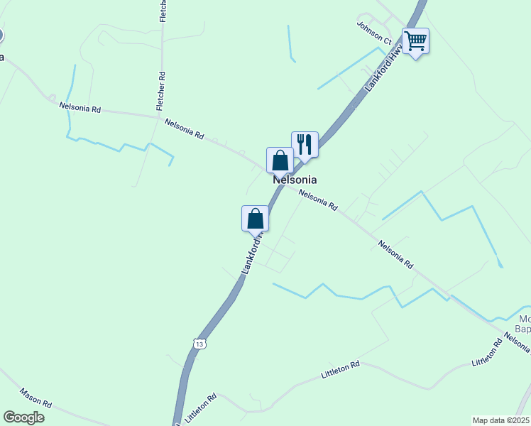 map of restaurants, bars, coffee shops, grocery stores, and more near in Nelsonia