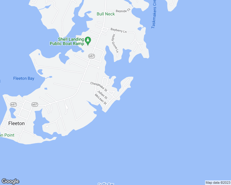 map of restaurants, bars, coffee shops, grocery stores, and more near 54 Murphy Street in Reedville