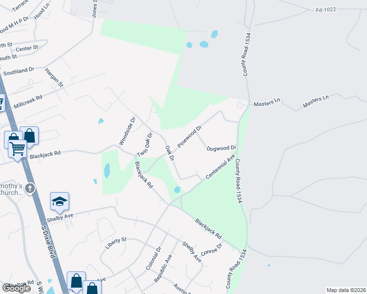 map of restaurants, bars, coffee shops, grocery stores, and more near 171-245 Pinewood Drive in Radcliff