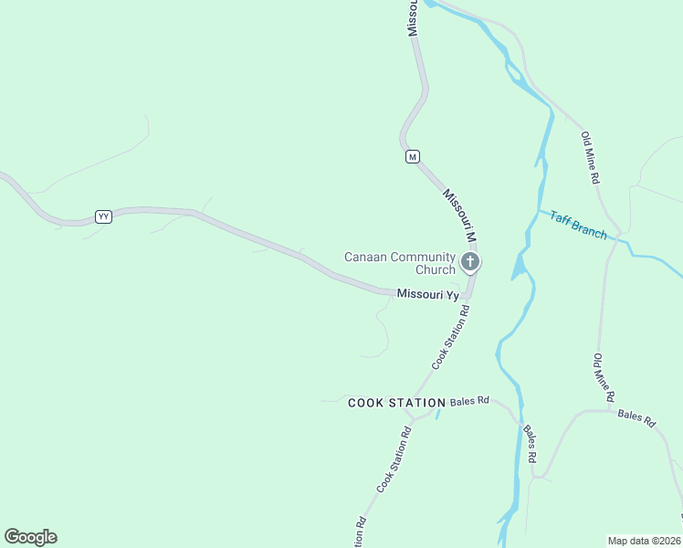 map of restaurants, bars, coffee shops, grocery stores, and more near 2-42 State Highway Yy in Cook Station