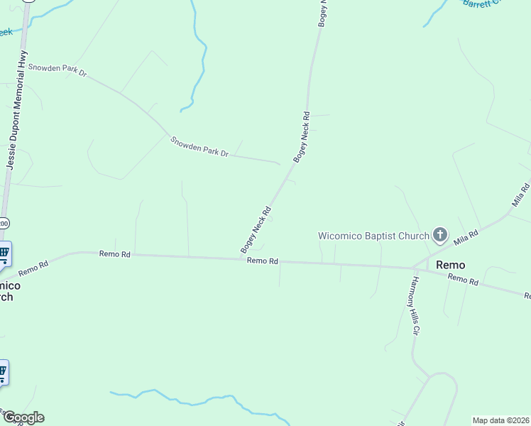 map of restaurants, bars, coffee shops, grocery stores, and more near 179-199 Bogey Neck Road in Heathsville