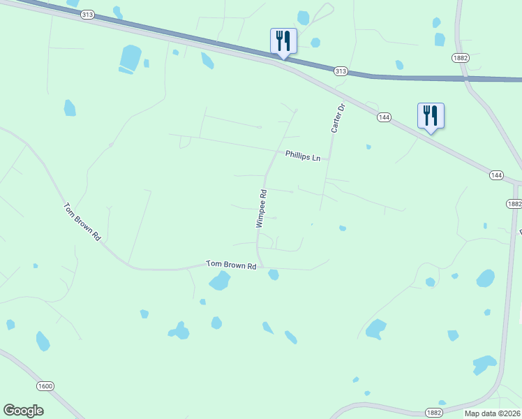 map of restaurants, bars, coffee shops, grocery stores, and more near Wimpee Rd in Vine Grove