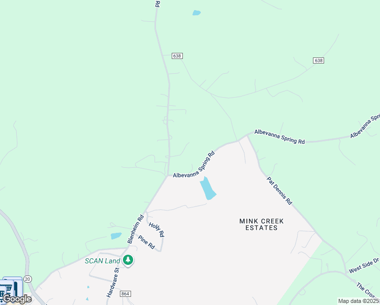 map of restaurants, bars, coffee shops, grocery stores, and more near 7899 Blenheim Road in Scottsville