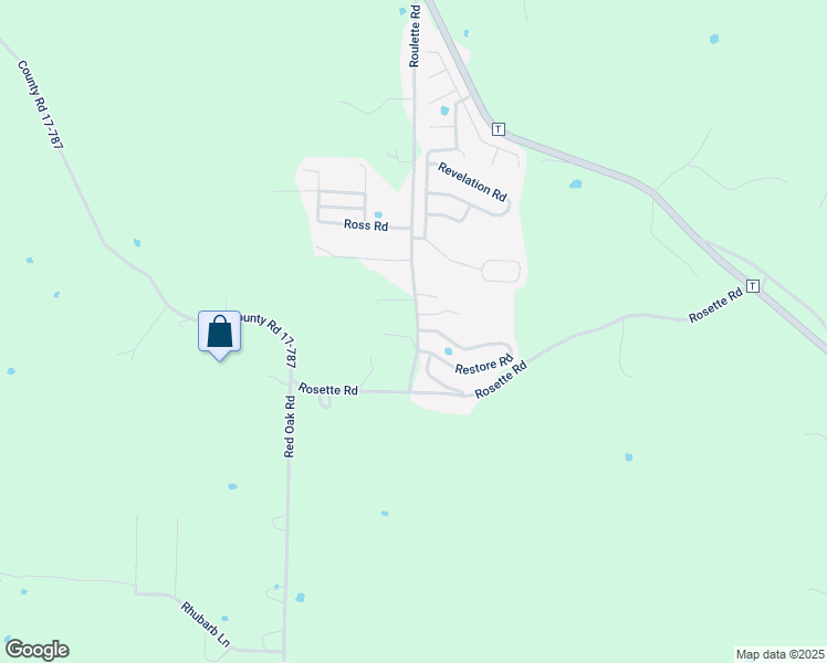 map of restaurants, bars, coffee shops, grocery stores, and more near 23580 Roulette Road in Waynesville