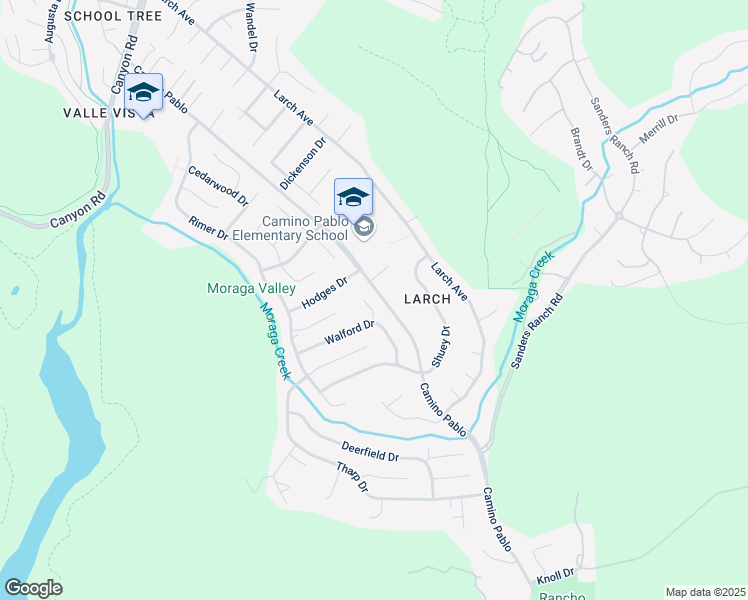 map of restaurants, bars, coffee shops, grocery stores, and more near 38 Kazar Court in Moraga