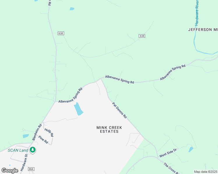 map of restaurants, bars, coffee shops, grocery stores, and more near 7901 Pat Dennis Road in Scottsville