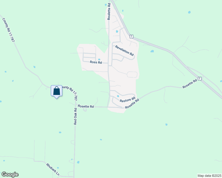 map of restaurants, bars, coffee shops, grocery stores, and more near 23580 Roulette Road in Waynesville