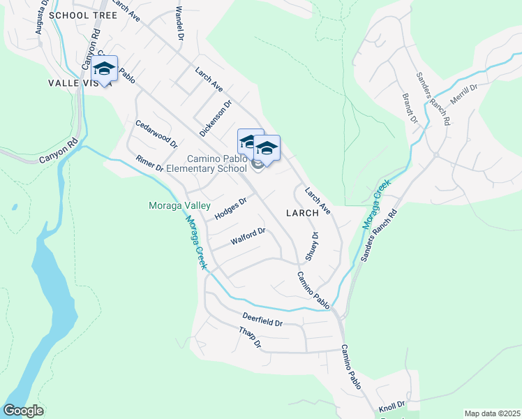 map of restaurants, bars, coffee shops, grocery stores, and more near 38 Kazar Court in Moraga
