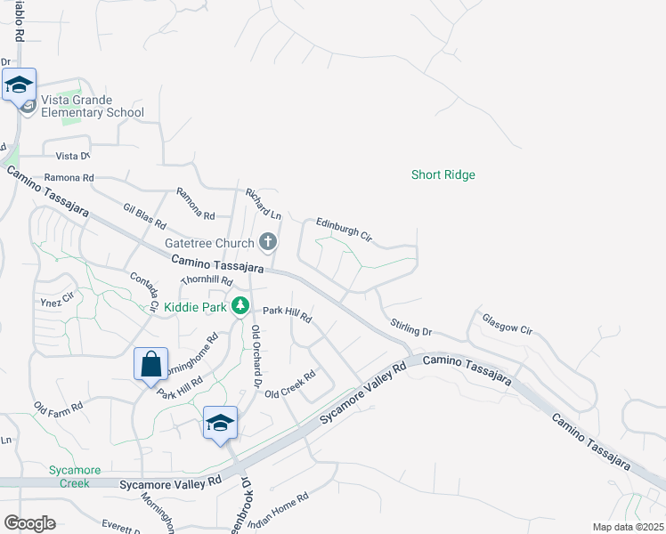 map of restaurants, bars, coffee shops, grocery stores, and more near 25 Mackenzie Place in Danville