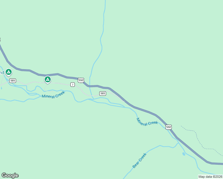 map of restaurants, bars, coffee shops, grocery stores, and more near Million Dollar Hwy in Silverton