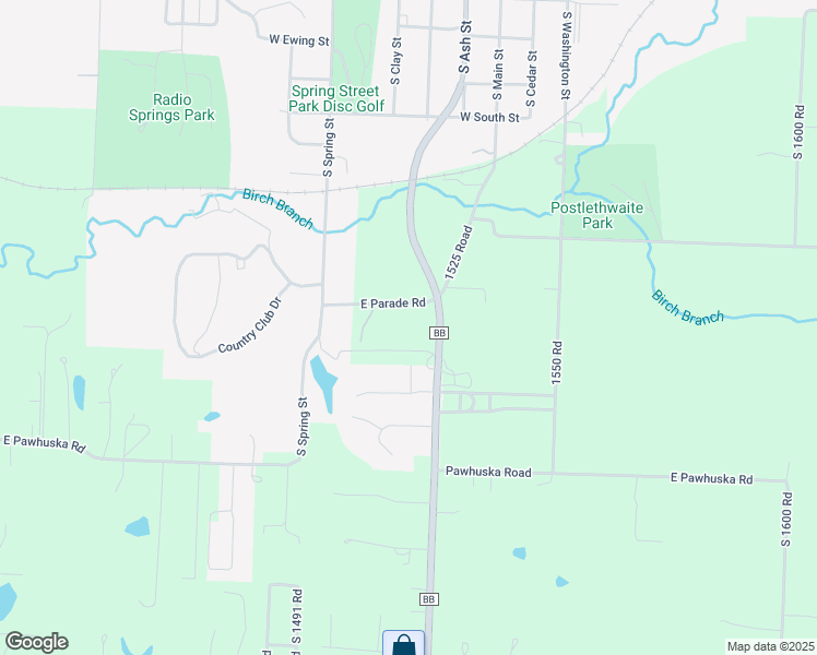 map of restaurants, bars, coffee shops, grocery stores, and more near 15065 East Parade Road in Nevada