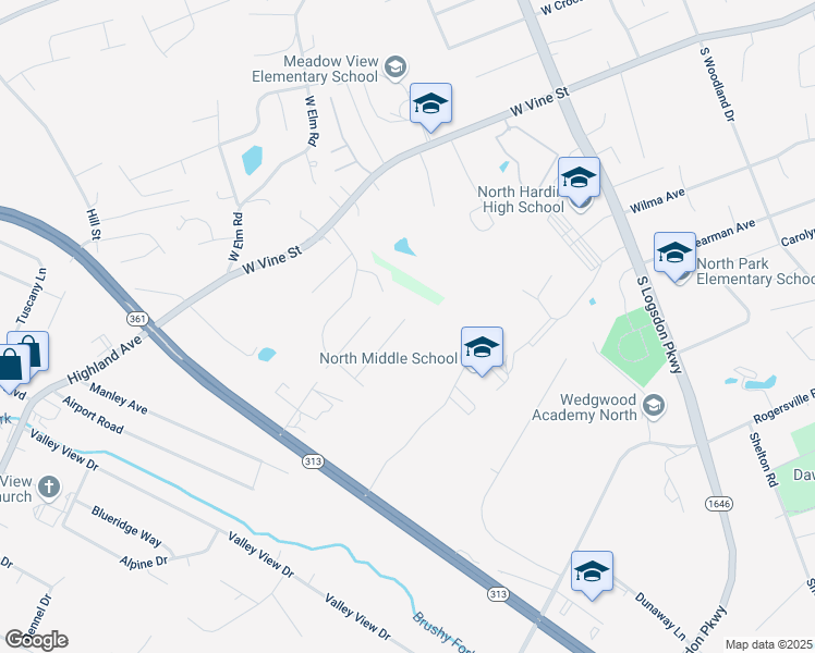 map of restaurants, bars, coffee shops, grocery stores, and more near 210 Scarlet Avenue in Radcliff