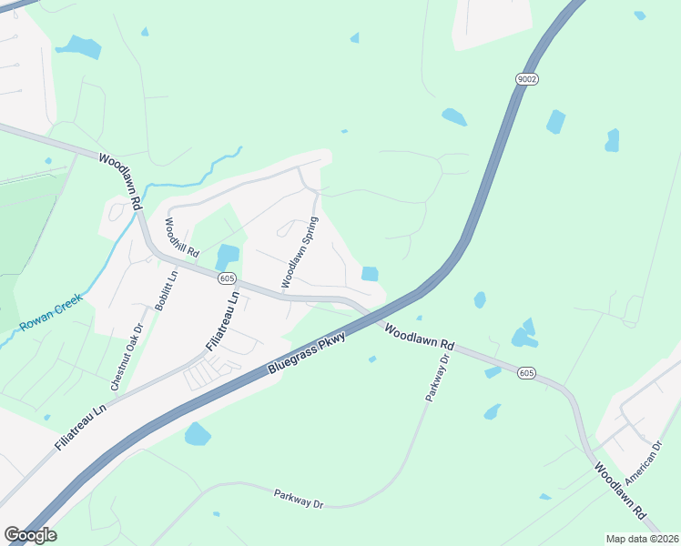 map of restaurants, bars, coffee shops, grocery stores, and more near 102 Fairway Hill in Bardstown