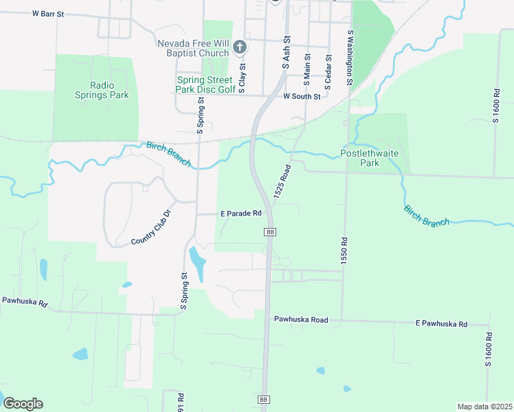 map of restaurants, bars, coffee shops, grocery stores, and more near 15054 East Parade Road in Nevada