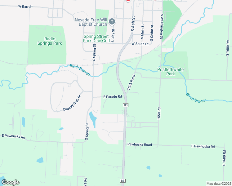 map of restaurants, bars, coffee shops, grocery stores, and more near 15054 East Parade Road in Nevada