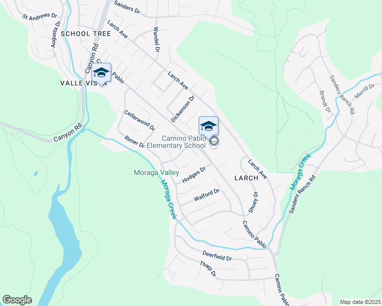 map of restaurants, bars, coffee shops, grocery stores, and more near 154 Selborne Way in Moraga