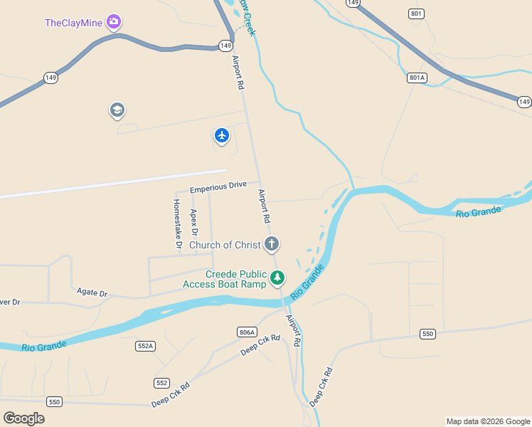 map of restaurants, bars, coffee shops, grocery stores, and more near County Road 806 in Mineral County