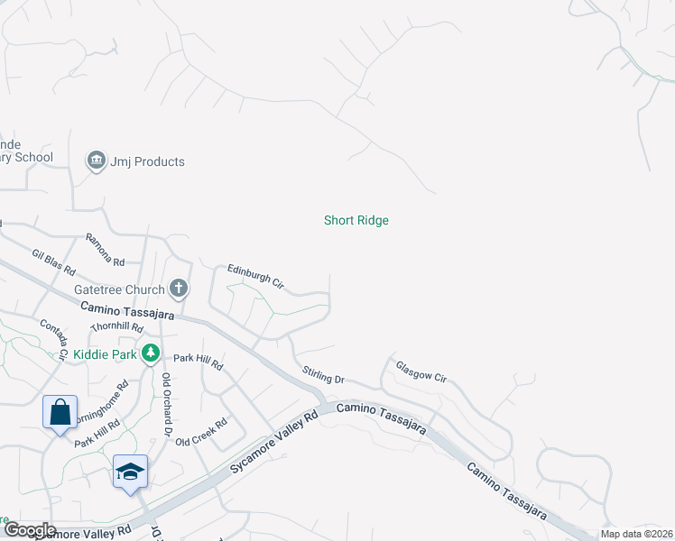 map of restaurants, bars, coffee shops, grocery stores, and more near Edinburgh Place in Danville