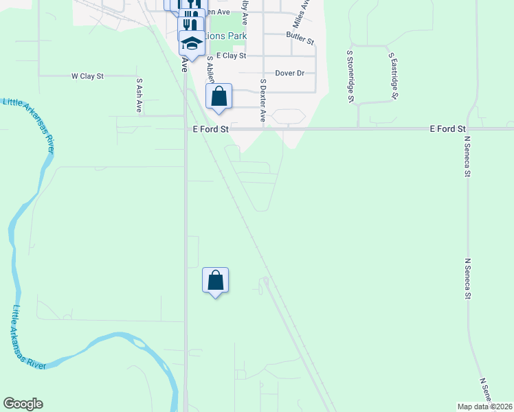 map of restaurants, bars, coffee shops, grocery stores, and more near 1000 South Meridian Avenue in Valley Center