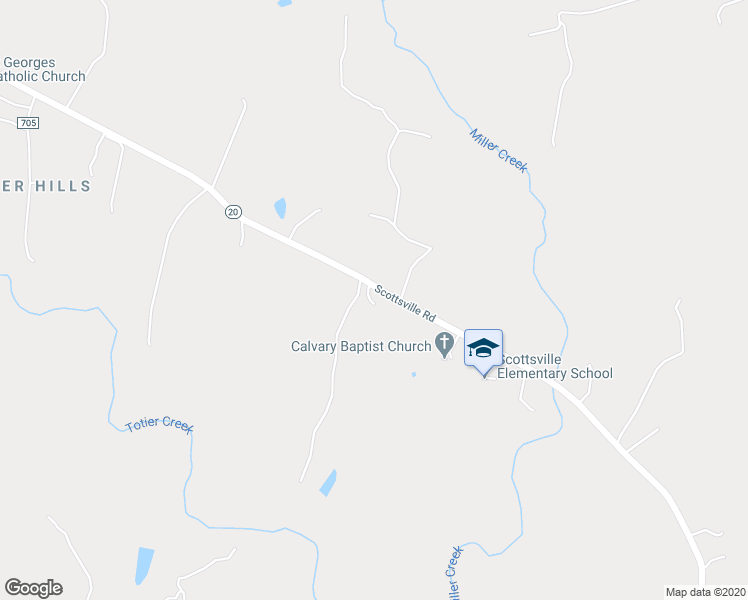 map of restaurants, bars, coffee shops, grocery stores, and more near 7732 Scottsville Road in Scottsville