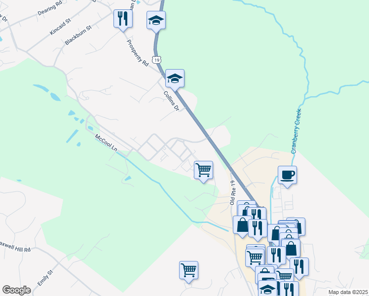 map of restaurants, bars, coffee shops, grocery stores, and more near 156 Cranston St in Beckley