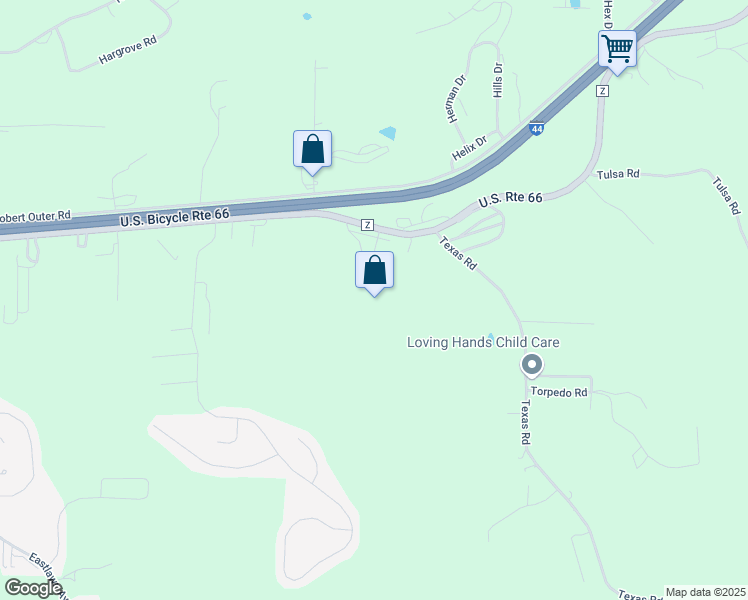 map of restaurants, bars, coffee shops, grocery stores, and more near 109 Route 66 in Saint Robert