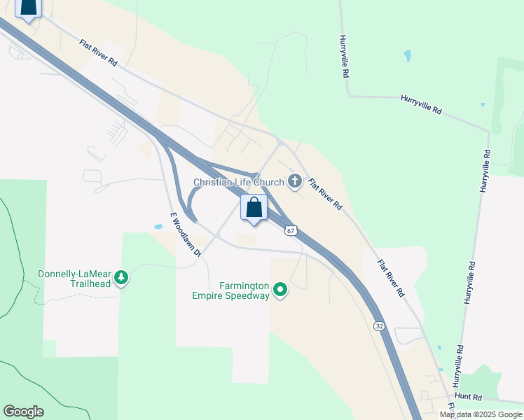 map of restaurants, bars, coffee shops, grocery stores, and more near 4973 U.S. 67 in Farmington