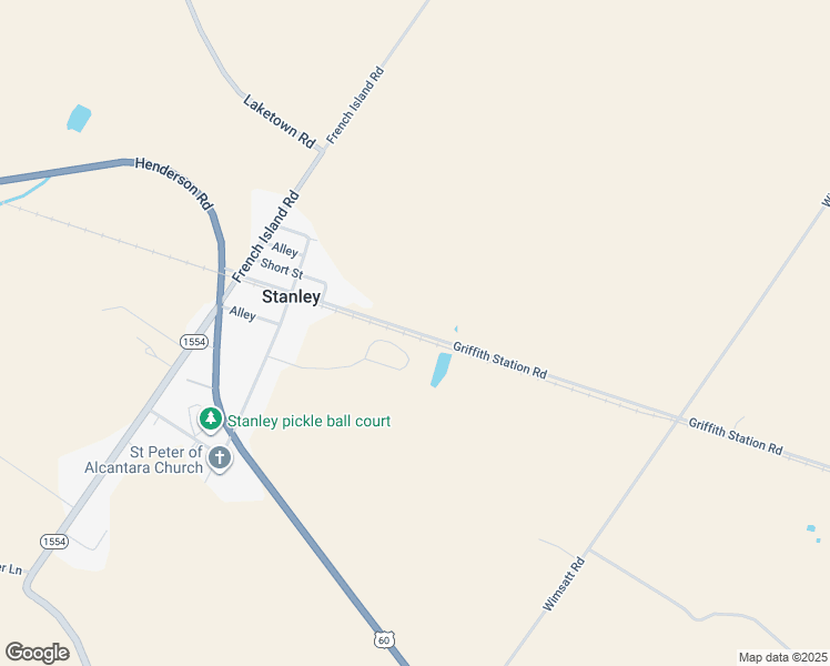 map of restaurants, bars, coffee shops, grocery stores, and more near 6800-7298 Griffith Station Road in Owensboro