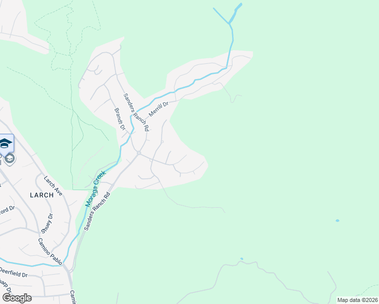 map of restaurants, bars, coffee shops, grocery stores, and more near 30 Harrington Road in Moraga