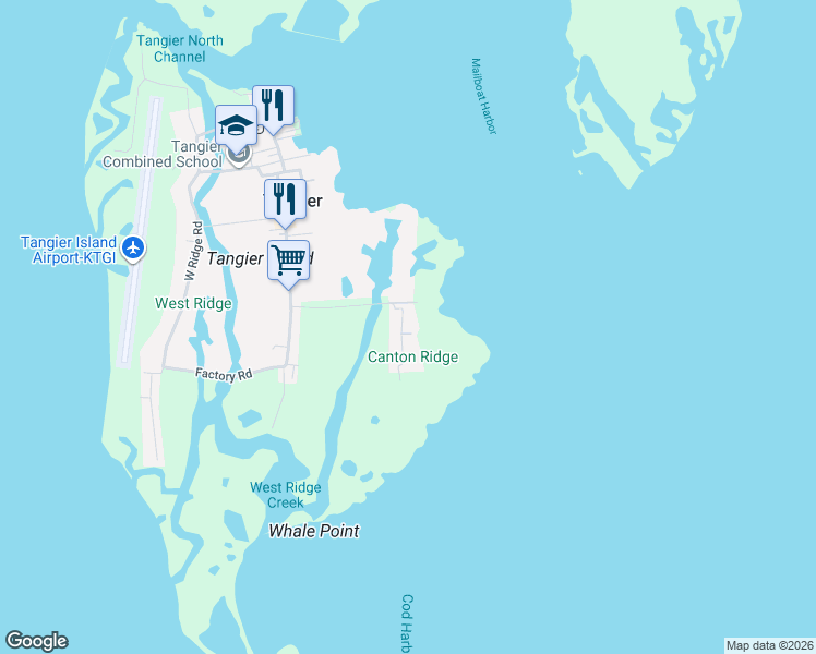 map of restaurants, bars, coffee shops, grocery stores, and more near 5079 Canton Road in Tangier