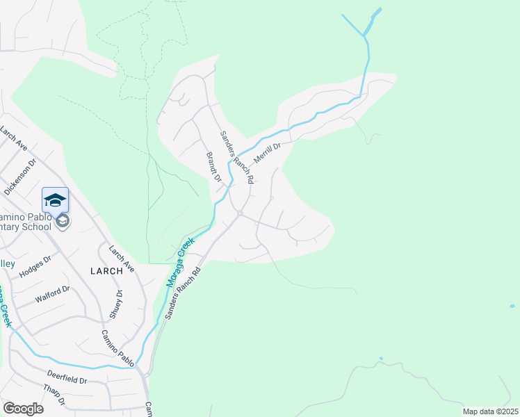 map of restaurants, bars, coffee shops, grocery stores, and more near 3 Magee Court in Moraga