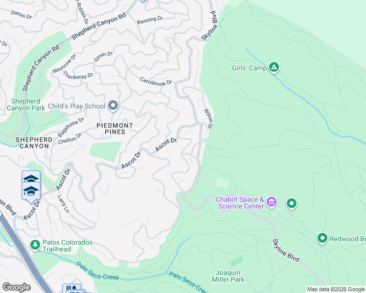 map of restaurants, bars, coffee shops, grocery stores, and more near 6463 Melville Drive in Oakland
