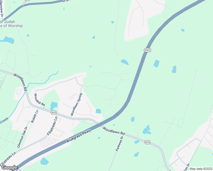 map of restaurants, bars, coffee shops, grocery stores, and more near Deep Springs Drive in Bardstown