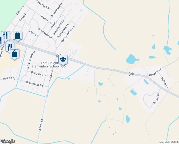 map of restaurants, bars, coffee shops, grocery stores, and more near 4001-4027 Denise Drive in Henderson
