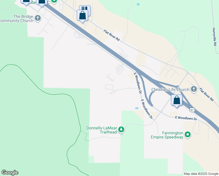 map of restaurants, bars, coffee shops, grocery stores, and more near 3633 4827 4829 Red Rooster Road in Farmington