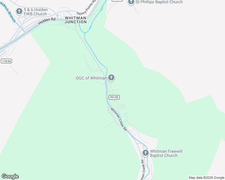 map of restaurants, bars, coffee shops, grocery stores, and more near County Highway 701/52 in Logan County