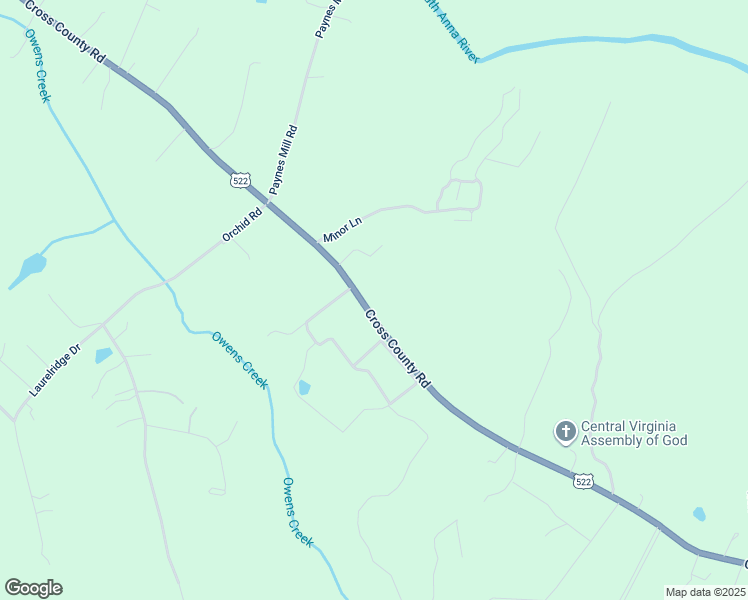 map of restaurants, bars, coffee shops, grocery stores, and more near 5632 Cross County Road in Mineral