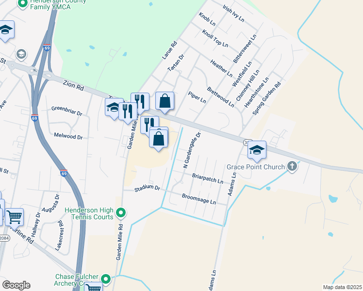 map of restaurants, bars, coffee shops, grocery stores, and more near 2479 Holly Tree Court in Henderson