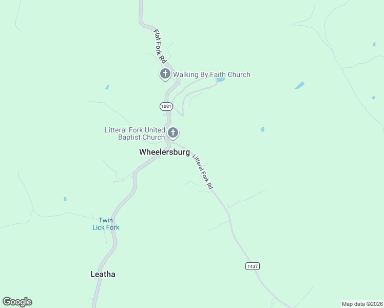 map of restaurants, bars, coffee shops, grocery stores, and more near County Road 1437 in Salyersville
